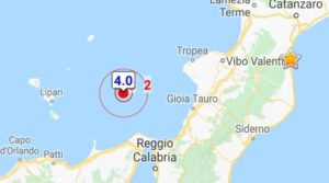 Forte scossa di terremoto sulla costa tirrenica calabrese