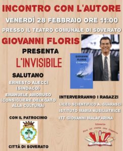 Soverato – Venerdì 28 febbraio presentazione del libro “L’invisibile” di Giovanni Floris