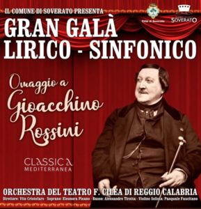 Soverato – Rinviato al 5 Aprile il Gran Galà lirico sinfonico “Omaggio a Rossini”