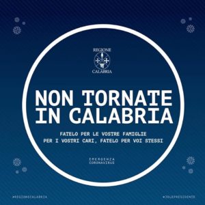 Coronavirus – Blocchi in Lombardia: “Non partite per la Calabria!”