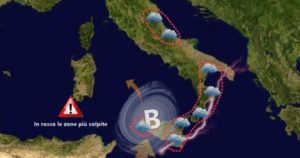 Allerta Meteo – Ciclone in formazione, in arrivo violento maltempo sulla Calabria Jonica