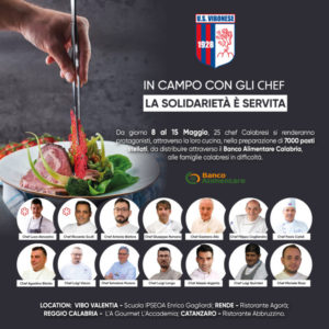 “La Solidarietà è servita”, dall’8 al 15 maggio 25 chef calabresi prepareranno 7000 piatti