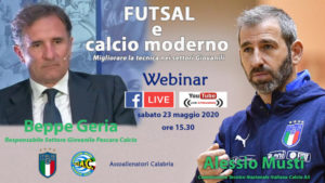 Il commissario tecnico della nazionale italiana Calcio A5 Alessio Musti al webinar Aiac Calabria