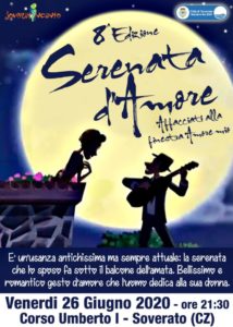 Soverato – Venerdì 26 Giugno l’ottava edizione di “Serenata d’Amore”