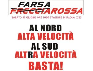 Flash mob contro la falsa Alta velocità annunciata da Ferrovie dello Stato in Calabria