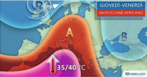 Anticiclone africano in potente rimonta, da giovedì picchi di 38 gradi in Calabria