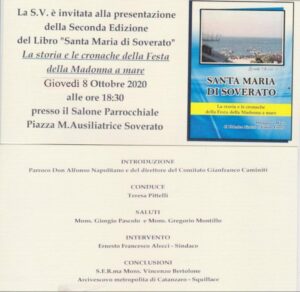 Giovedì 8 Ottobre la presentazione del libro “Santa Maria di Soverato”