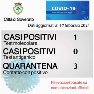 Coronavirus, il bollettino di oggi del comune di Soverato