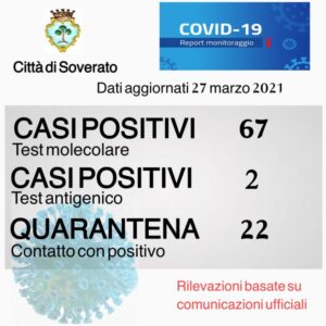 Coronavirus, il bollettino di oggi del comune di Soverato