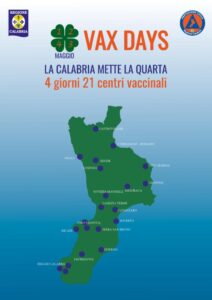 Vax Day in Calabria, dall’1 al 4 maggio nuova campagna vaccinale per incrementare le somministrazioni