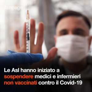 Coronavirus, le Asl hanno iniziato a sospendere medici e infermieri non vaccinati