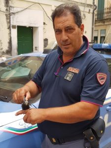 Il Sovrintendente Capo Coordinatore Cunsolo Antonio della Mobile di Catanzaro va in pensione