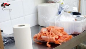 Sequestrati dai Nas 500 chili di prodotti ittici per sushi in un ristorante