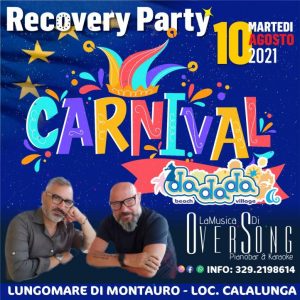 Martedì 10 agosto al Da da da beach village di Montauro si festeggerà il “Carnival”