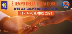Vaccino anti-Covid, da giovedì 11 a domenica 14 novembre in Calabria Open vax days per over 60 e fragili