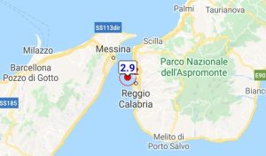 Scossa di terremoto nello Stretto di Messina