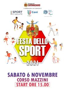 Sabato 6 novembre a Catanzaro la Festa dello sport