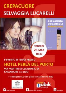 Venerdì 25 marzo Selvaggia Lucarelli al Best Western Hotel Perla del Porto di Catanzaro
