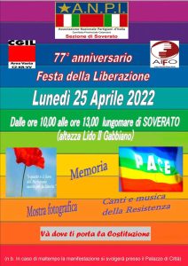 Iniziative dell’ANPI di Soverato per festeggiare il 25 Aprile