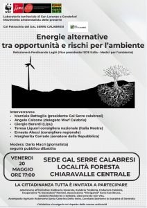 A Chiaravalle l’incontro pubblico “Energie alternative fra rischi e opportunità”