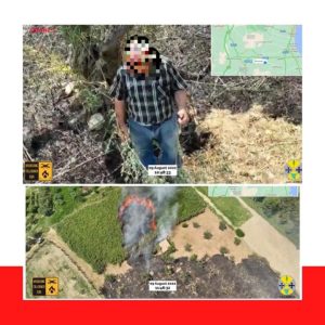 Drone individua piromane che ha causato un incendio in Calabria
