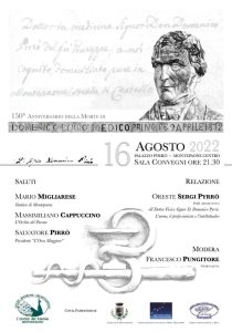 Martedì 16 Agosto a Montepaone celebrazione anniversario della morte di Domenico Pyrrò