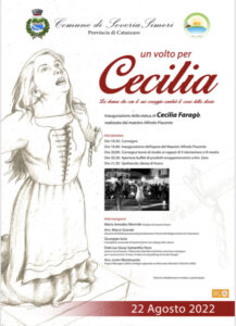 Un volto per Cecilia Faragò: inaugurazione di una statua a Soveria Simeri della “donna che con il suo coraggio cambiò il corso della storia”