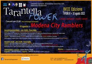 Dall’8 al 10 agosto la 18esima edizione del “Tarantella Power” a Tiriolo. Grande attesa per i Modena City Ramblers