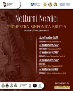 A Montauro “Notturni Nordici” concerto dell’Orchestra Sinfonica Brutia