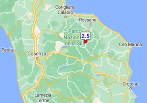Scossa di terremoto in Calabria