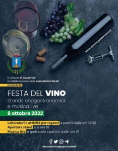 Sabato 8 ottobre a Gasperina la sesta edizione della Festa del vino
