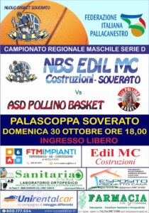 L’NBS EDIL MC domenica sfida al Palascoppa il Pollino Basket