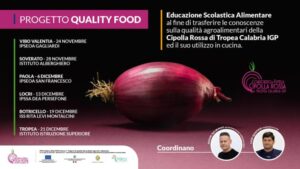 Quality Food, la Cipolla rossa di Tropea fa tappa in 5 istituti alberghieri calabresi