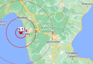 Forte scossa di terremoto sulla costa tirrenica calabrese