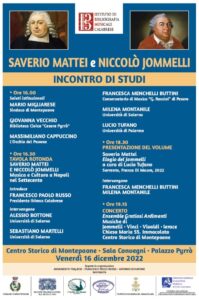 A Montepaone incontro di studi “Saverio Mattei e Niccolò Jommelli”
