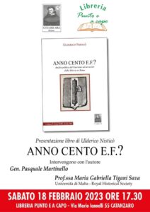 Sabato 18 Febbraio a Catanzaro la presentazione del libro di Ulderico Nisticò “Anno Cento E.F.?”