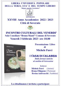 Soverato – Venerdì 3 Febbraio la presentazione del libro “I Vasai di Calabria”
