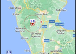 Scossa di terremoto di ML 3.8 in Calabria