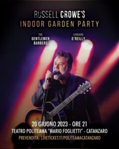 Russell Crowe il 20 giugno in concerto a Catanzaro, al via prevendite on line