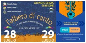 Isca, martedì 18 luglio la presentazione della XV edizione del Festival “L’Albero di Canto”
