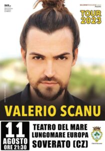 Venerdì 11 Agosto concerto di Valerio Scanu sul lungomare di Soverato