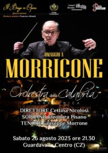 Guardavalle, sabato 26 agosto l’Orchestra Filarmonica della Calabria con “Omaggio a Morricone”