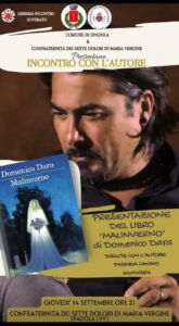 Giovedì 14 settembre a Spadola la presentazione del libro “Malinverno” di Domenico Dara