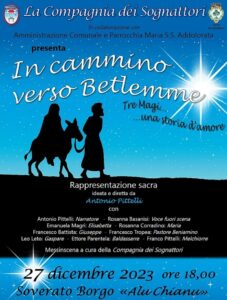 Soverato Superiore, il 27 dicembre lo spettacolo teatrale “In cammino verso Betlemme”