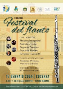 L’Associazione Flautisti Calabresi presenta il Festival del Flauto 2024