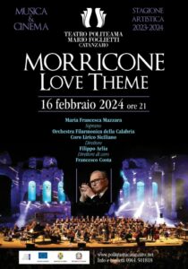 “Musica & Cinema”: si apre nel ricordo di Morricone la rassegna al Teatro Politeama di Catanzaro  