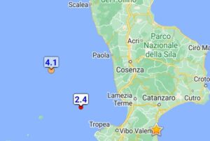 Forte scossa di terremoto nel mar Tirreno