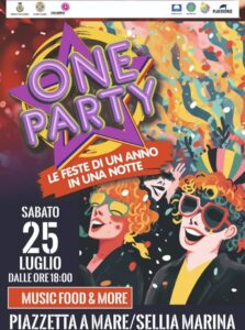 Sabato 25 luglio a Sellia Marina arriva One Party: tutte le feste dell’anno in un’unica notte