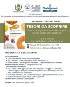 ​A Borgia si presenta “Tesori da scoprire”: la cultura gastronomica che racconta il territorio calabrese
